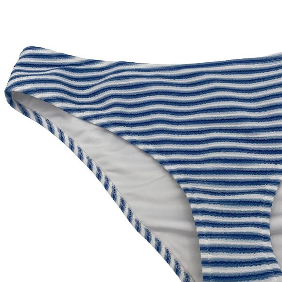 New J. Crew Striped Textured Hipster Bikini Swim Bathing Suit Bottom Size XXL - Picture 3 of 8
